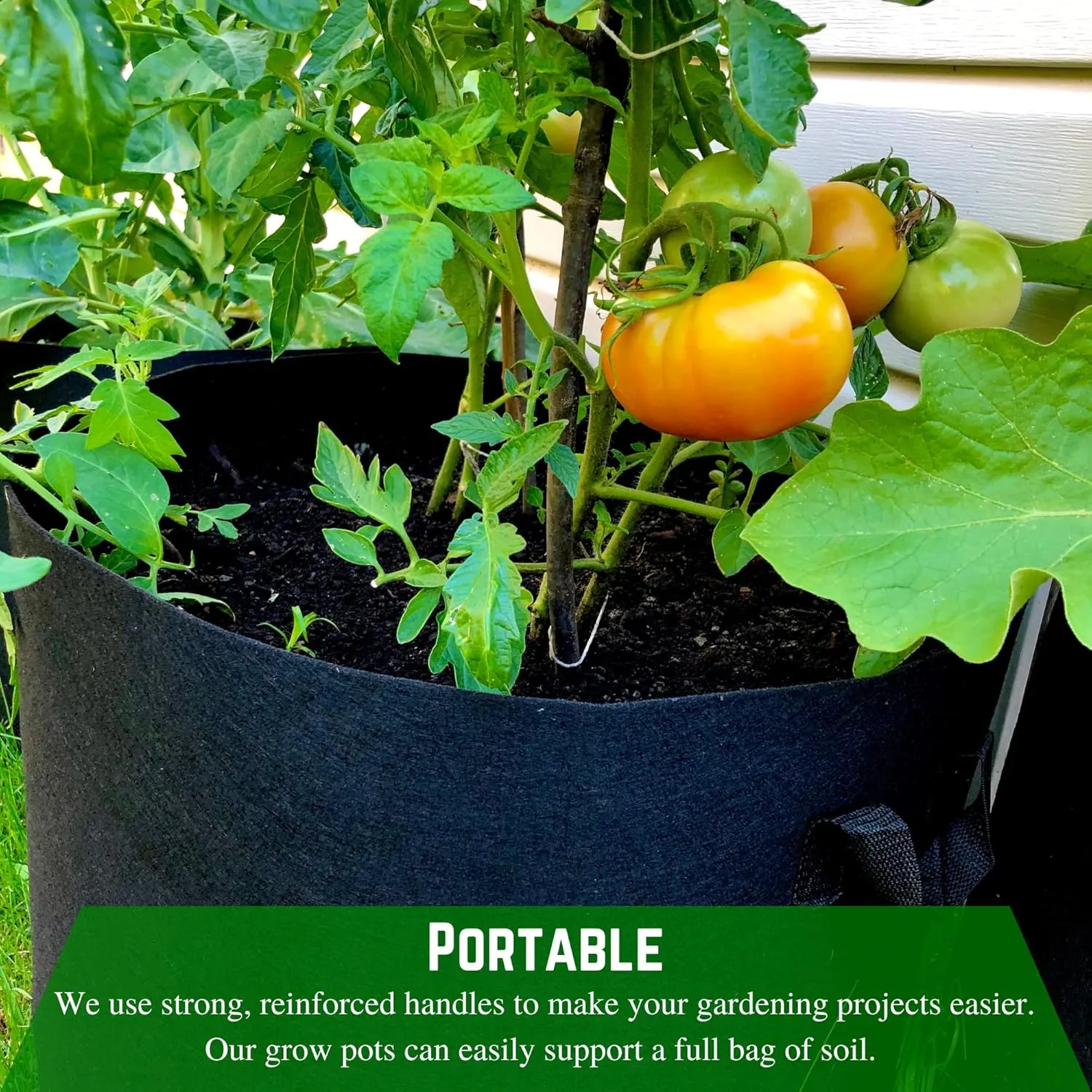 Farm Plastic Supply - 400 Gallon Fabric Grow Bags - (1 Pack) - Nonwoven Fabric Pots with Handles, Grow Bag, Plant Grow Bags, Garden Bag, for Farming, Gardening, Agriculture