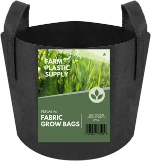 Farm Plastic Supply - 400 Gallon Fabric Grow Bags - (1 Pack) - Nonwoven Fabric Pots with Handles, Grow Bag, Plant Grow Bags, Garden Bag, for Farming, Gardening, Agriculture