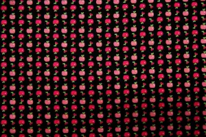 FB: Apple Cherry Black Patchwork / Craft Fabric