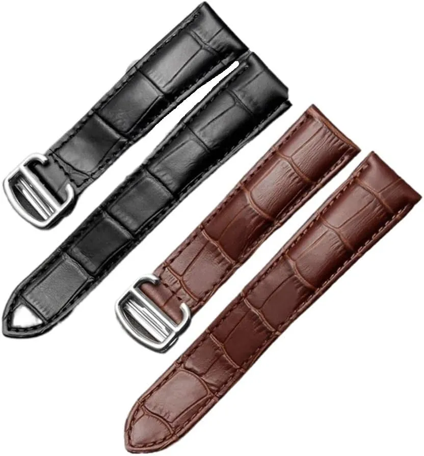 Fit for Omega Watch Speed Seamaster Band Straps Men Deployant Clasp Black Brown Watchband Bracelet Belt 18mm 20mm 22mm Leather
