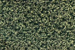 FL: Golden Leaves on Dark Green Patchwork / Craft Fabric
