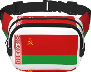 Flag of Belarus print Large Fanny Packs for Women Cute Cross Body Waist Bag Fashionable Fanny Pack