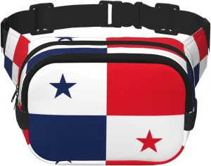 Flag of Panama print Large Fanny Packs for Women Cute Cross Body Waist Bag Fashionable Fanny Pack
