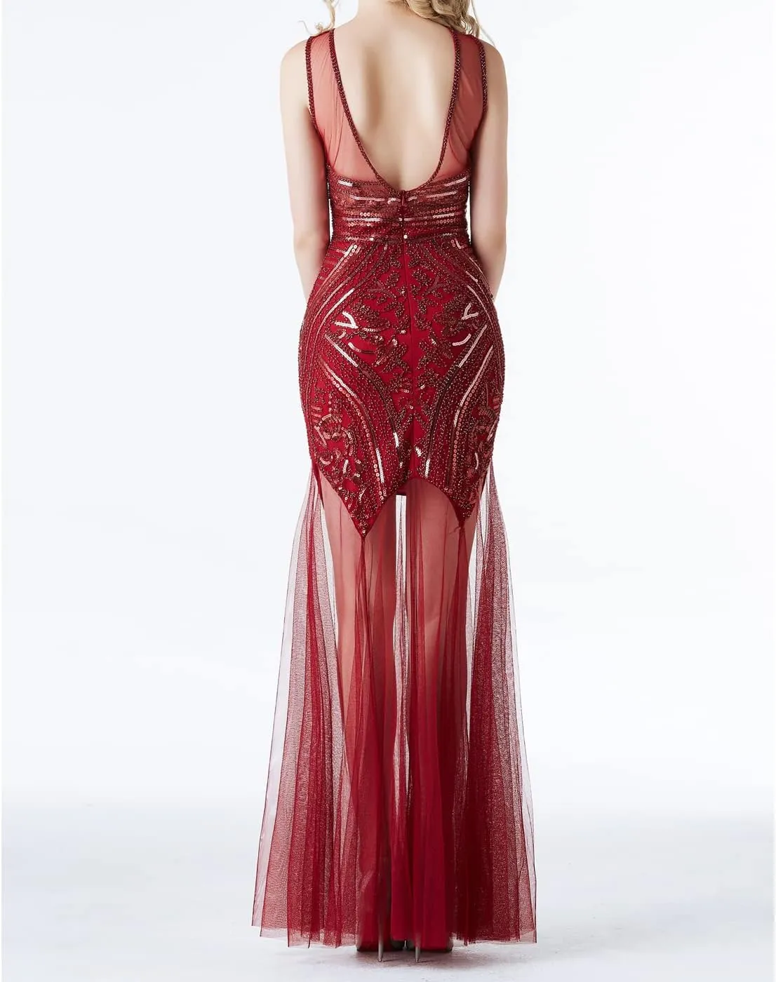 Flapper Dress 1920s Gatsby Dress Sequin Flapper Dresses 20s Roaring Party Harlem Nights Cocktail Evening Gown