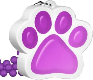 FlashingBlinkyLights Light Up Purple Paw Print Charm LED Necklace