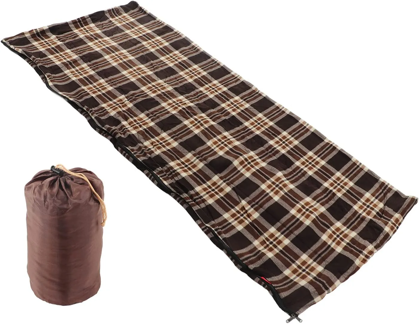 Fleece Sleeping Bag Portable Travel Warm Sleeping Bag for Adults Outdoor Camping Hiking Climbing Fleece Fabric Lightweight Easy to Store Polyester Fiber 180x150cm