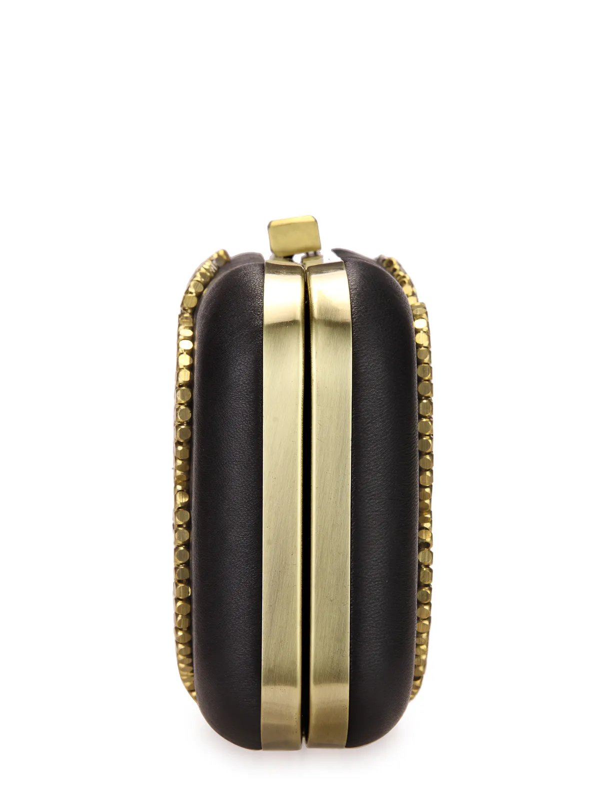 Floral Metal Beaded Clutch