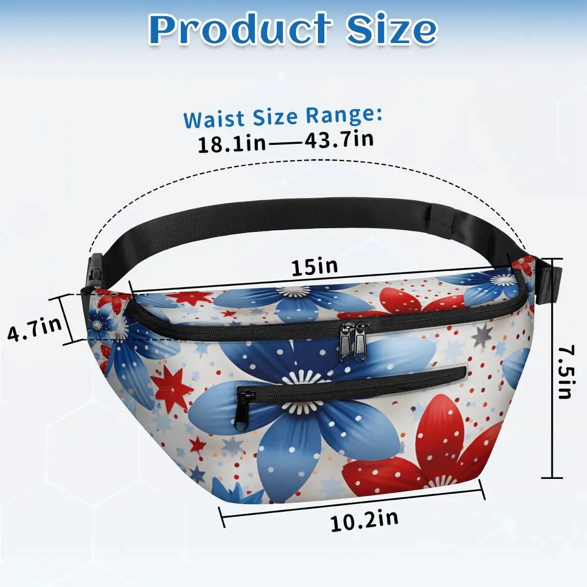 Flower Festival Sling Bag Crossbody Backpack Chest Daypack for Women Sport Travel Hiking Casual Bag Multipurpose Waist Pack With Zipper Closure Adjustable Strap Shoulder Bag
