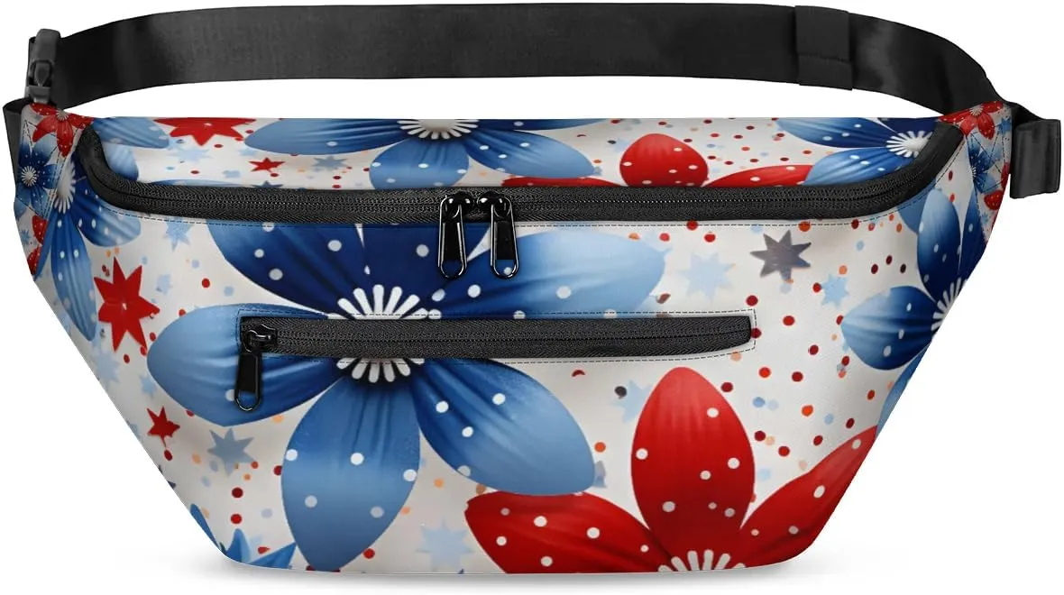 Flower Festival Sling Bag Crossbody Backpack Chest Daypack for Women Sport Travel Hiking Casual Bag Multipurpose Waist Pack With Zipper Closure Adjustable Strap Shoulder Bag