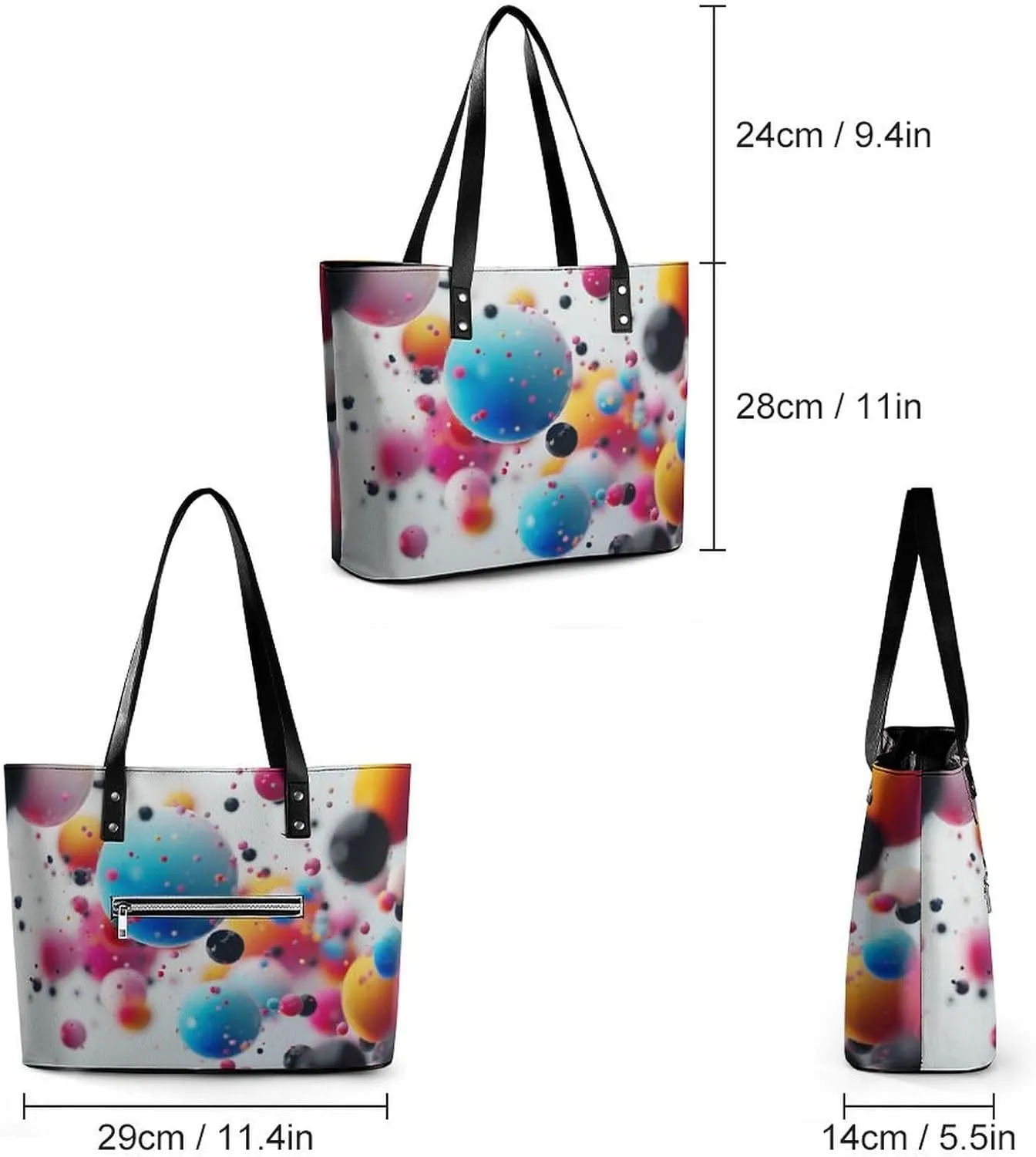 Flowers Women Soft Leather Handbags Tote Purses Shoulder Bucket Bags