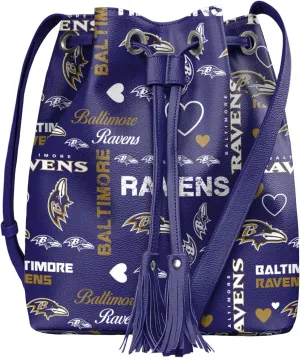 FOCO Baltimore Ravens NFL Logo Love Cinch Purse