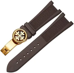For PP Patek Philippe Silicone Watch Belt 5711 5712g Nautilus Watch Strap Special Interface 25mm*13mm Watchband