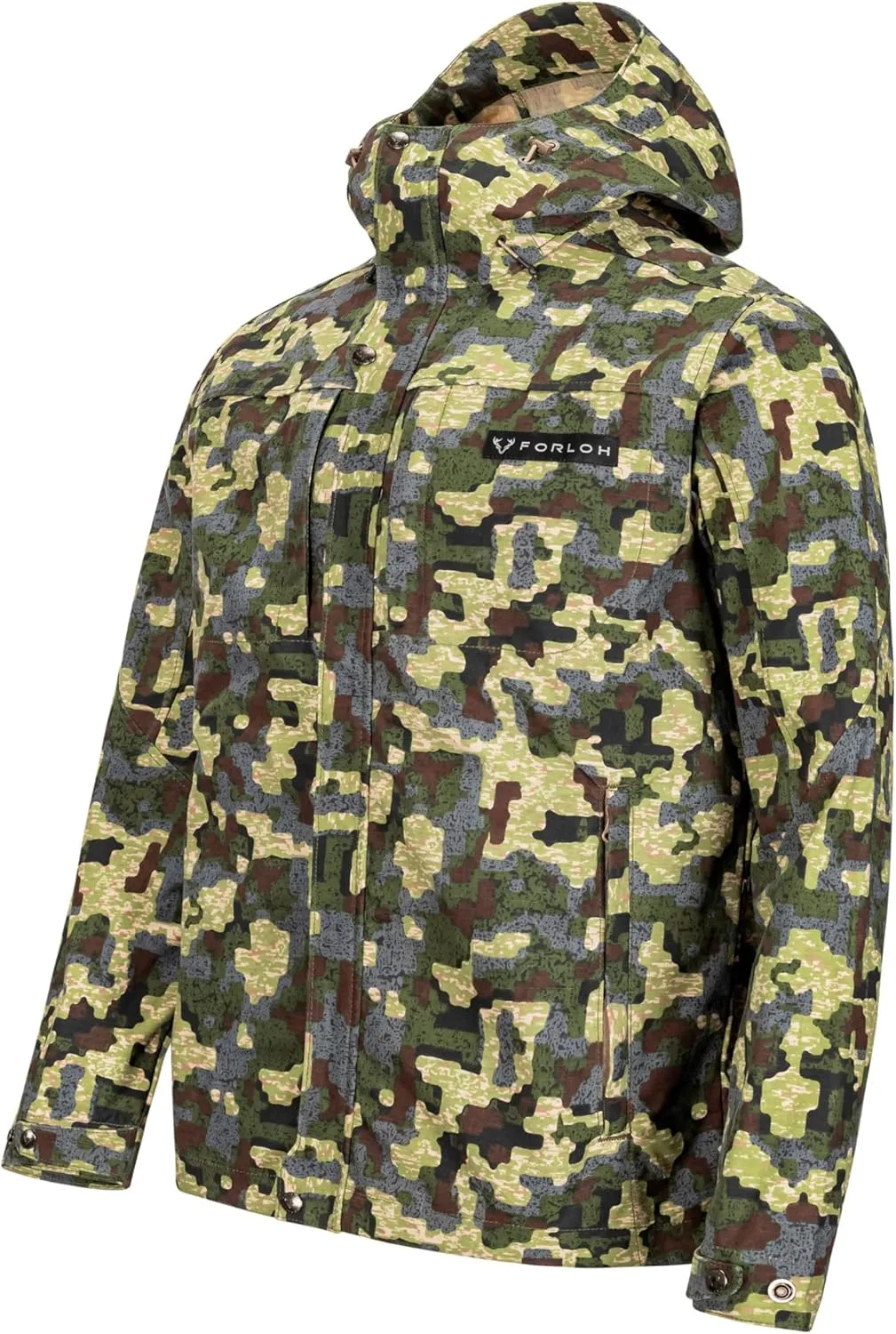 FORLOH Men’s BTM Pro Wax Cotton Jacket – Upland Brush Jacket | Water Repellent | Hunting, Hiking | Wax Ripstop Fabric