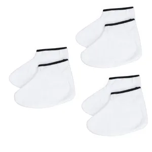 FRCOLOR 3 Pairs Paraffin Wax Foot Cover Moisturizing Socks Women Heat Therapy Insulated Foot Straps