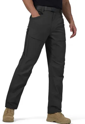 FREE SOLDIER Men's Hiking Pants Water Resistant Quick Dry Lightweight Tactical Cargo Work Pants for Travel Outdoor