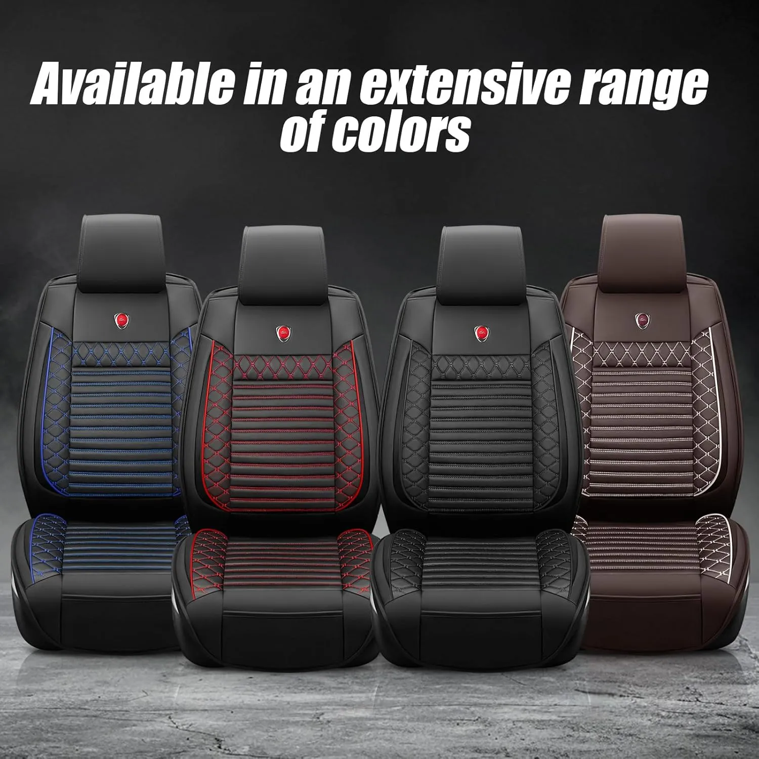 Front Car Seat Cover for Chery Suburban 2000-2025, Airbag Compatible Car Cushion Cover Universal fit for Most Sedans Hatchback SUV Pick-up Truck Black Blue