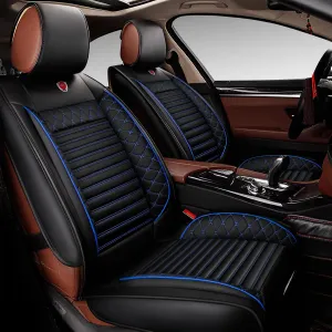 Front Car Seat Cover for Chery Suburban 2000-2025, Airbag Compatible Car Cushion Cover Universal fit for Most Sedans Hatchback SUV Pick-up Truck Black Blue
