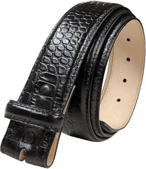 Full-Grain Cowhide Genuine Leather Dress Belt Strap with Snaps,1-3/8"(35mm) &1-1/2"(38mm) Wide