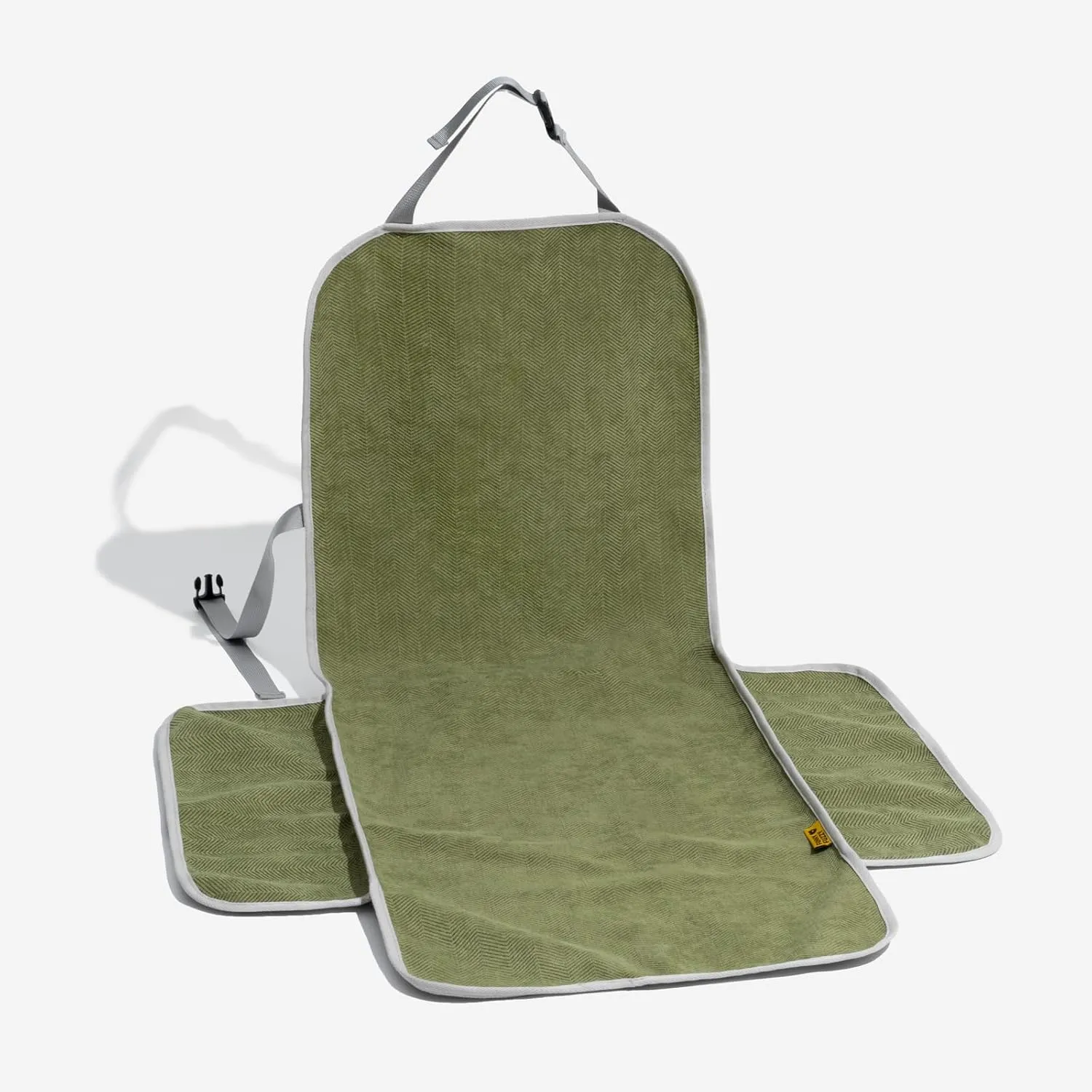 FUNNYFUZZY Chenille Dog Car Seat Cover for Pets, Waterproof Car Seat Protector with Nonslip Bottom, Scratchproof Soft Dog Seat Cover for Car, Truck and SUV, Front Seat(Green, 17.7''W x 18.1''L×21.3"H)