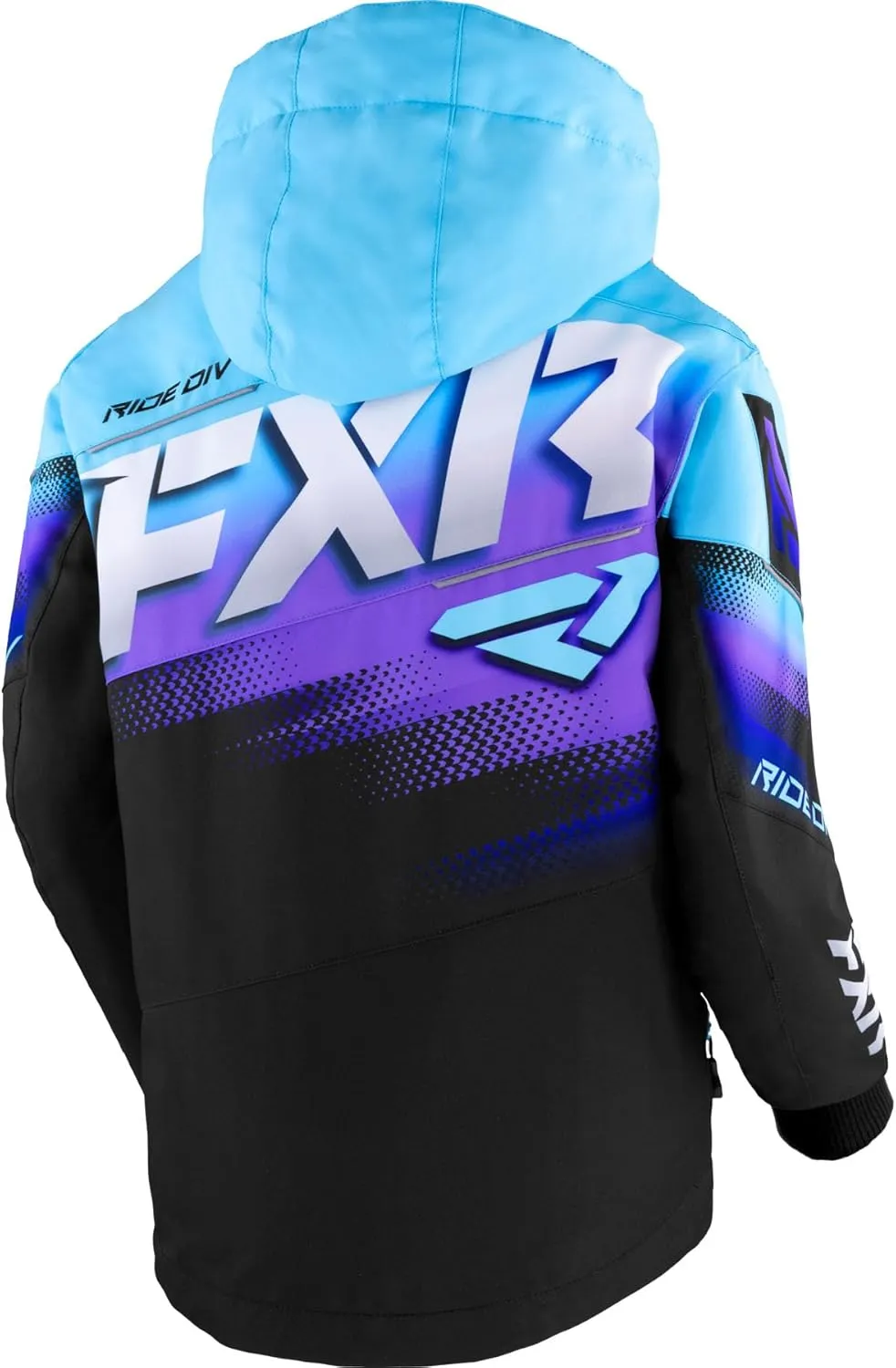 FXR Children's Boost Jacket 2025 (Black/Sky/Purple Fade - 6)