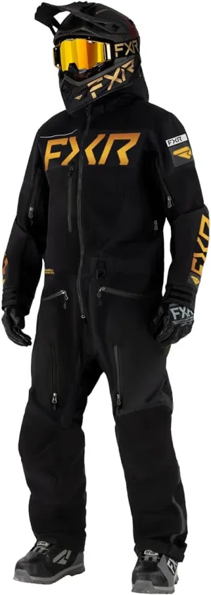 FXR Men's Ranger Instinct Lite Monosuit (Black/Gold - Large)