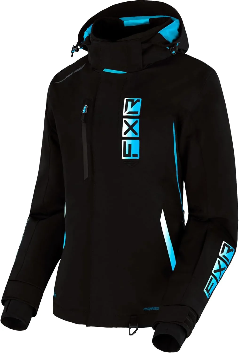 FXR Women's Evo FX Jacket 2025 (Black/Sky White Fade - 16)