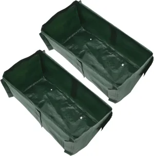 GALPADA 2pcs Garden Planting Bag Breathable Vegetable Growth Container Durable Rectangular Planter for Outdoor and Indoor Use Fabric