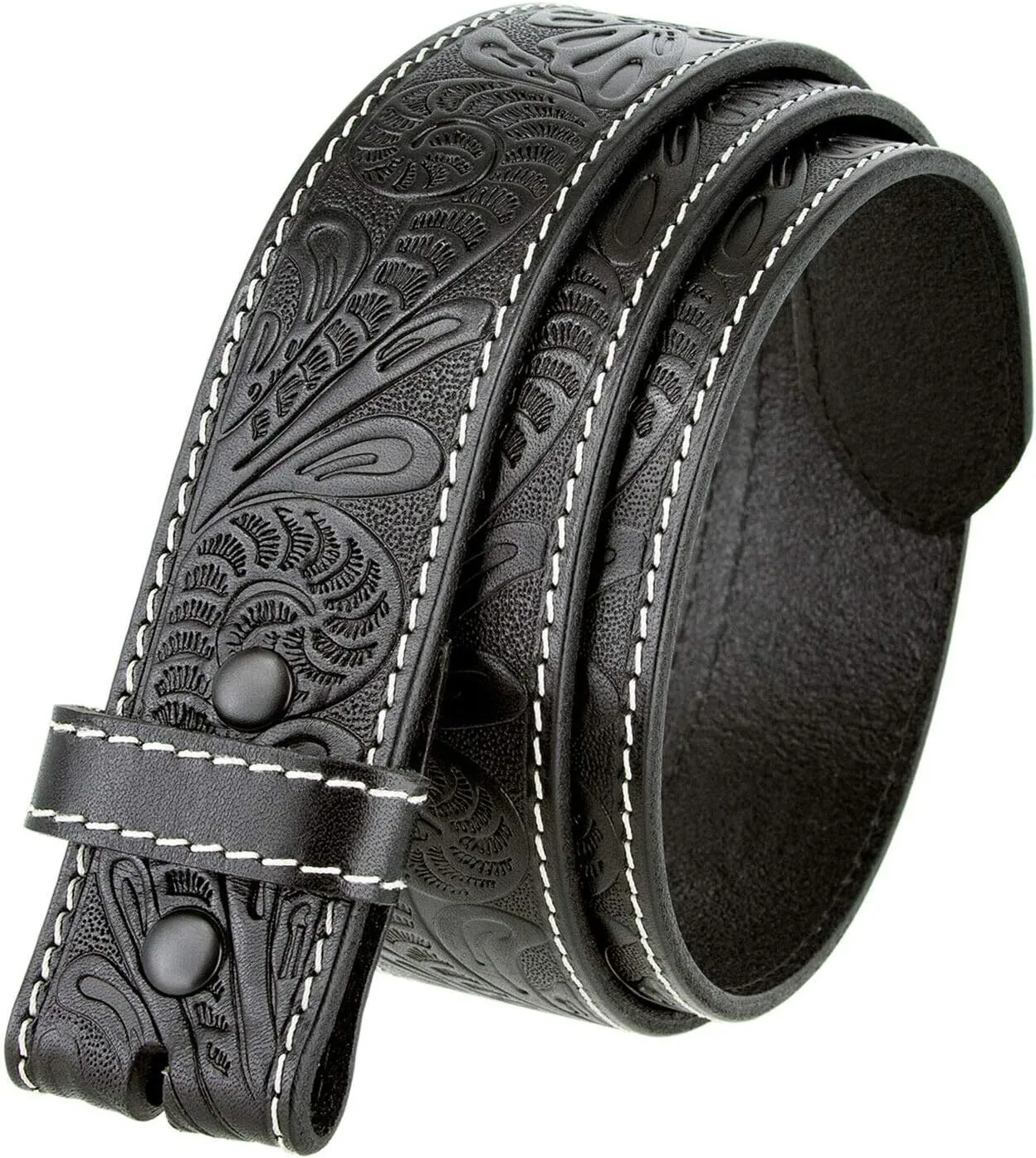 Genuine Full Grain Western Engraved Tooled Leather Strap or Belt 1-1/2" Wide