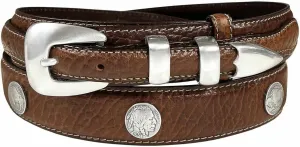 Genuine Leather Western Ranger Belt 1-3/8"(35mm) Taper to 3/4"(19mm) Wide, Multiple Choices