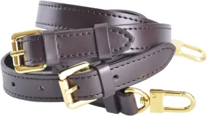 Genuine Vachetta Leather Crossbody Replacement Straps for Purses Shoulder Bags (0.71"W Coffee - 2 Adjusting Buckles)