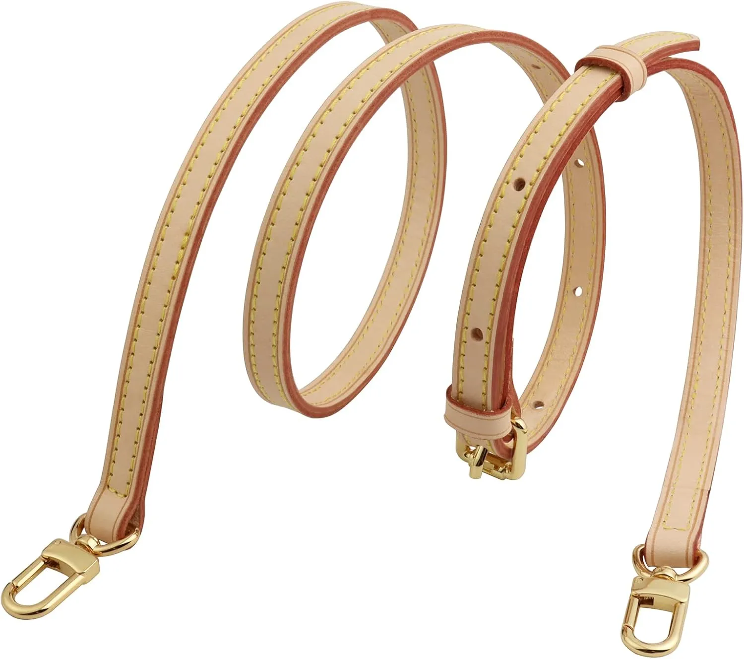 Genuine Vachetta Leather Crossbody Strap Genuine Leather Adjustable Replacement Strap for Shoulder Bag Handbag Purse