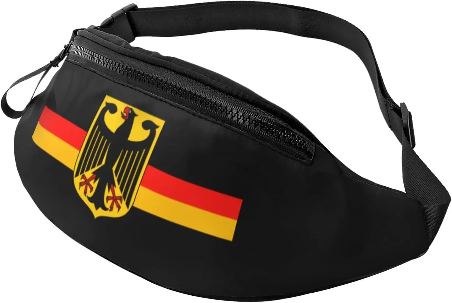 German Flag With Eagle Fanny Pack Daypack Crossbody Waist Bag For Travel Sports Running Hiking