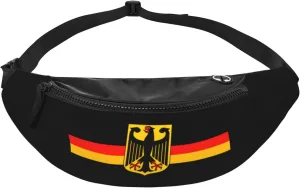 German Flag With Eagle Fanny Pack Daypack Crossbody Waist Bag For Travel Sports Running Hiking