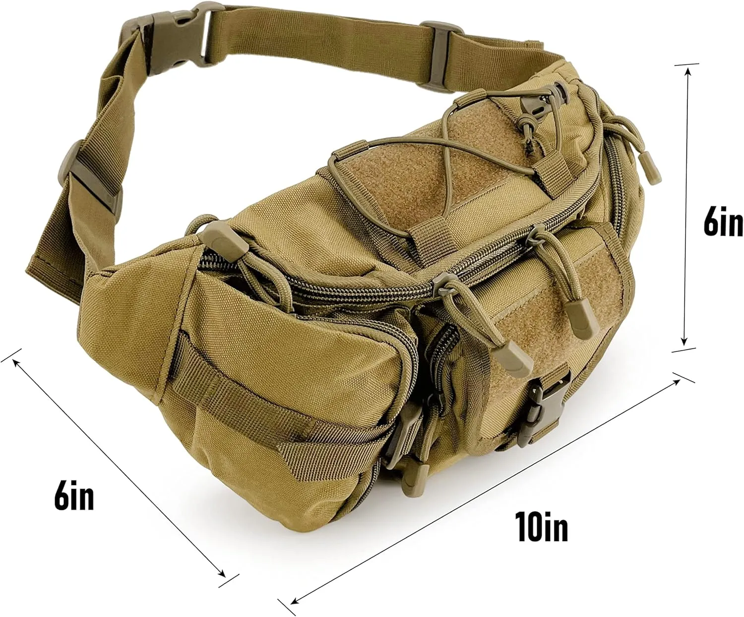 Gespann Tactical Waist Pack Fanny Pack Military Waist Bag Versatile EDC Hip Pack for Outdoor Sports and Everyday Carry (Sand)