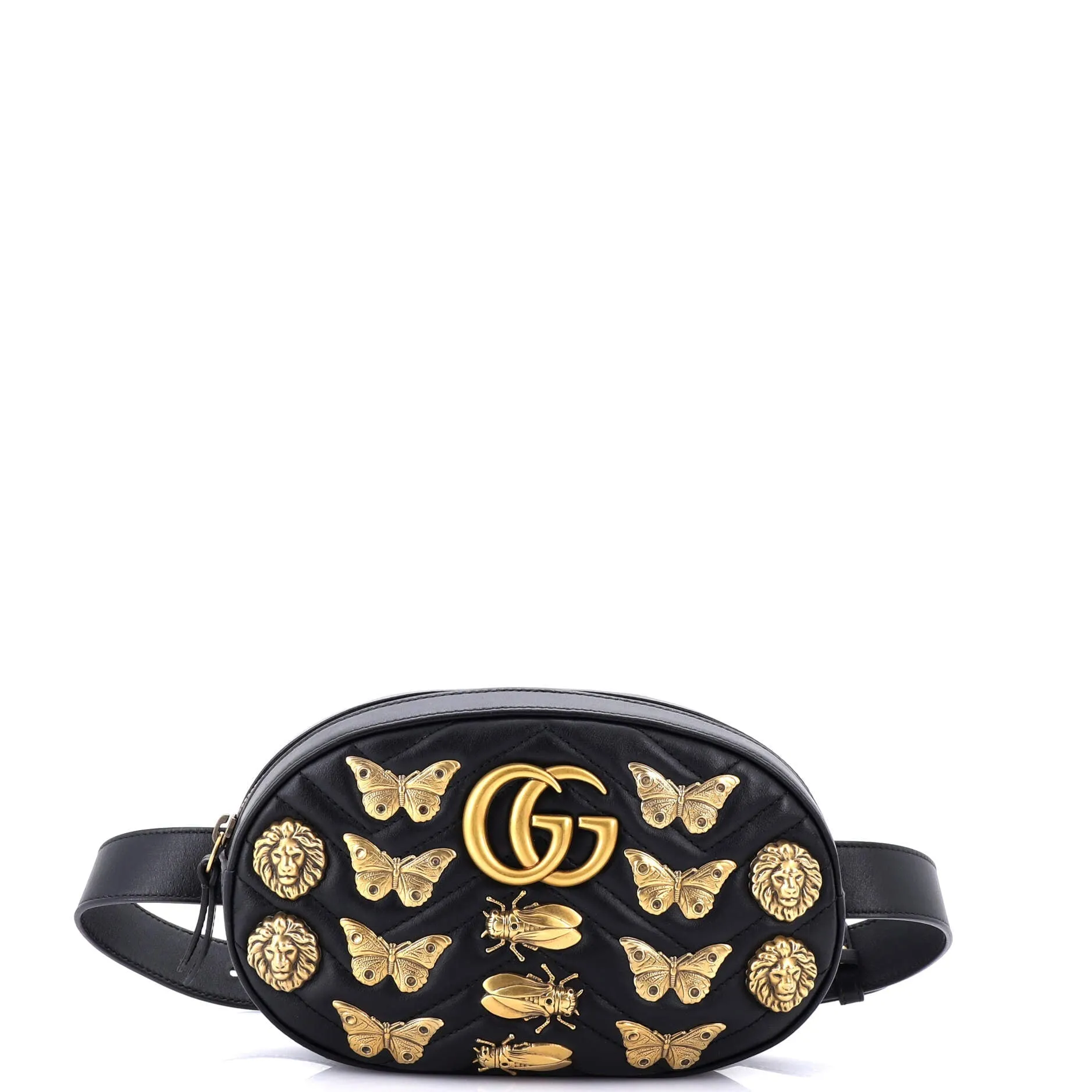 GG Marmont Belt Bag Embellished Matelasse Leather