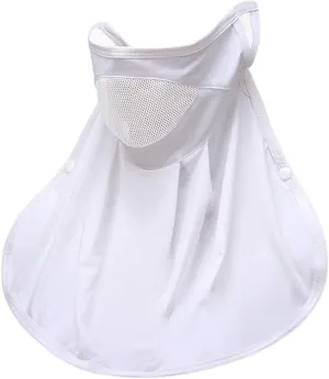 GGUHHU Womens Sun-Proof UV Protection Back Buttoned Mesh Golf Face Cover Neck Gaiter