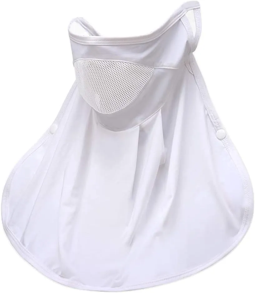 GGUHHU Womens Sun-Proof UV Protection Back Buttoned Mesh Golf Face Cover Neck Gaiter