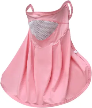 GGUHHU Womens Sun-Proof UV Protection Back Buttoned Mesh Golf Face Cover Neck Gaiter