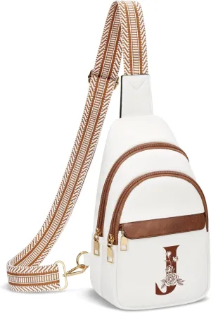 Gifts for Women Mothers Day Gifts Crossbody Bags Sling Bag Fanny Packs for Women with Initial Letter Chest Bag