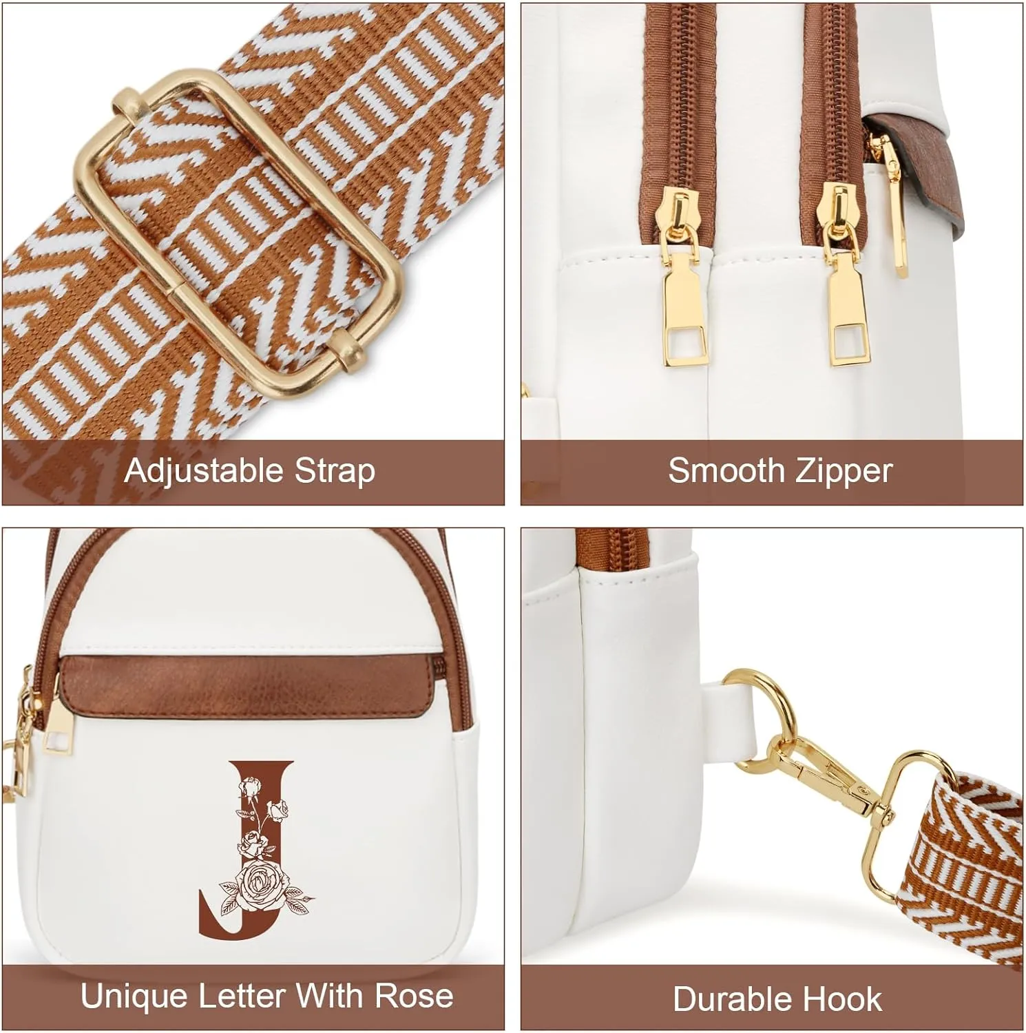 Gifts for Women Mothers Day Gifts Crossbody Bags Sling Bag Fanny Packs for Women with Initial Letter Chest Bag