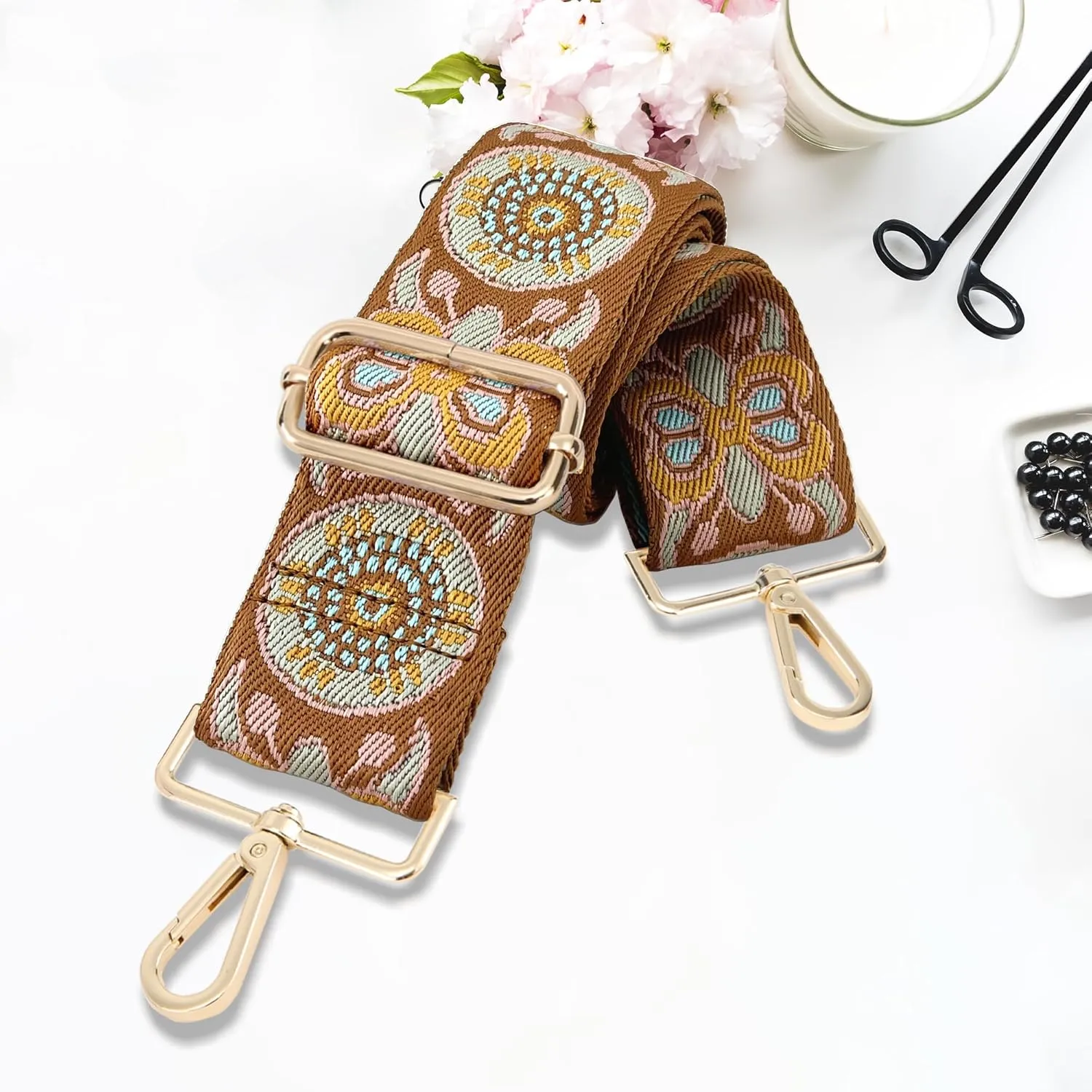 GINJKGO Purse Straps Replacement Crossbody - Adjustable Bag Strap for Purses, Wide Shoulder Strap for Women Guitar Purses