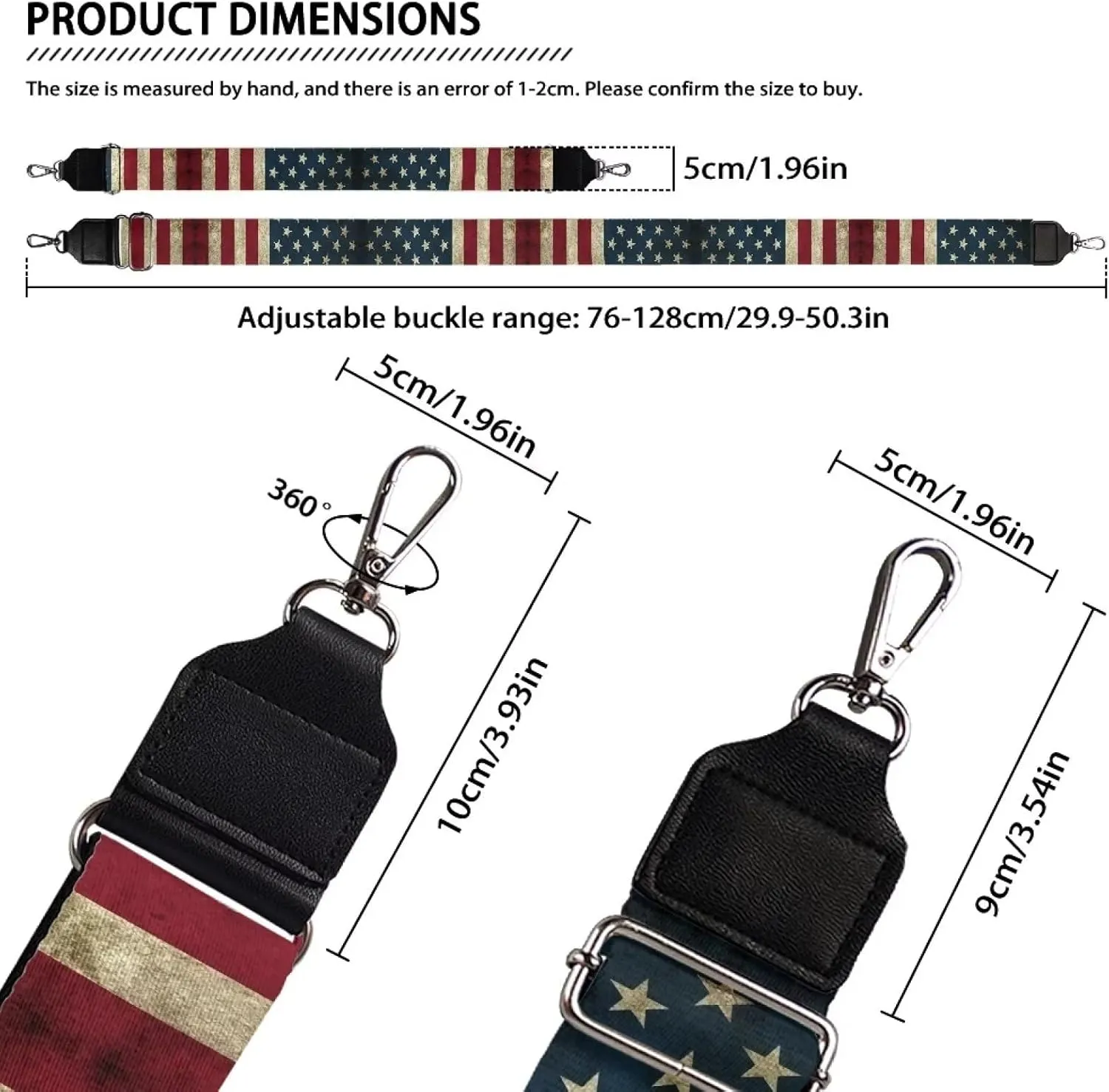GLENLCWE Hawaiian Hibiscus Palm 2Piece Adjustable Purse Strap Wide Shoulder Straps Replacement Straps for Crossbody Bag/Guitar/Luggage