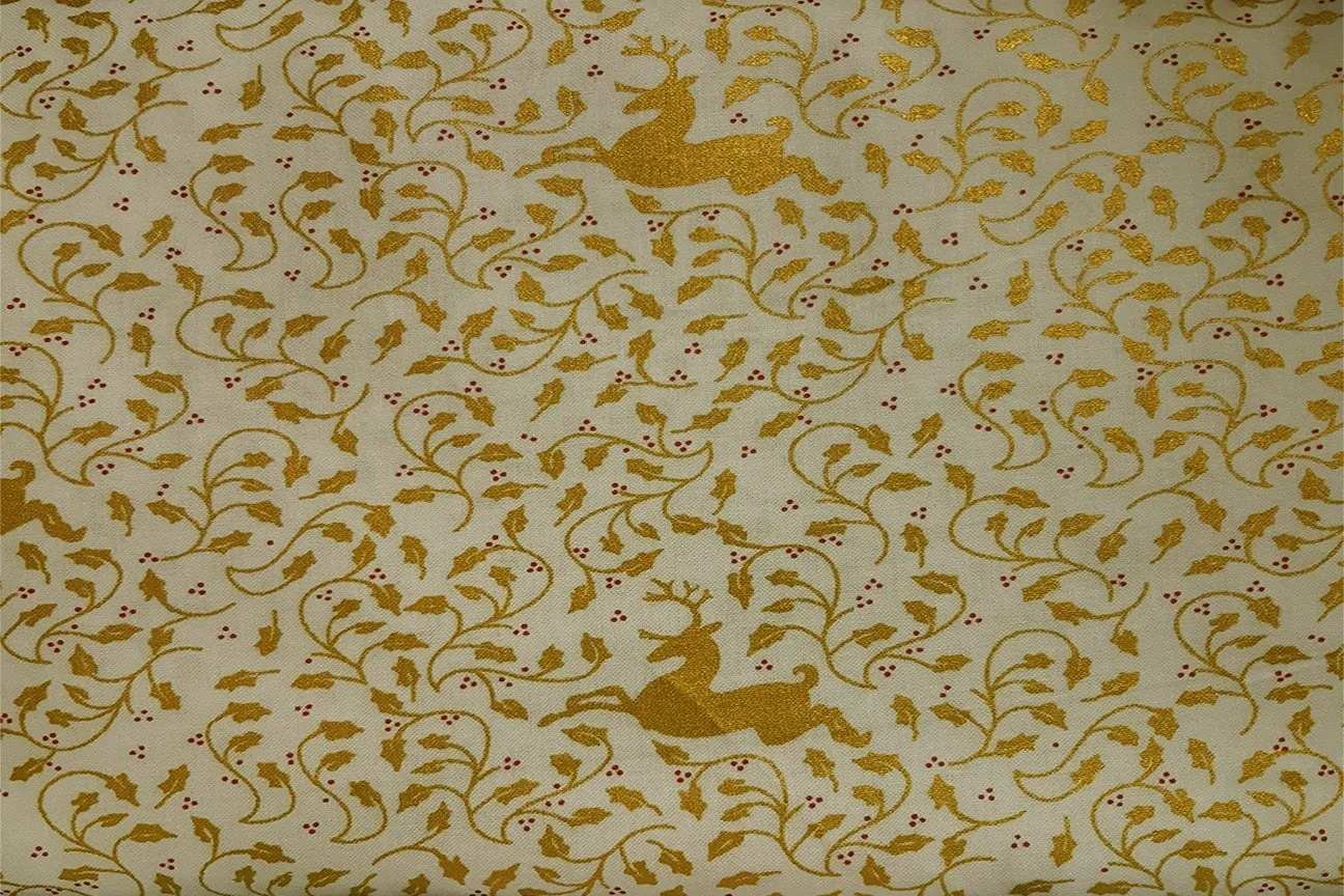 Golden Deer Patchwork / Craft Fabric