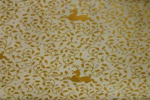 Golden Deer Patchwork / Craft Fabric