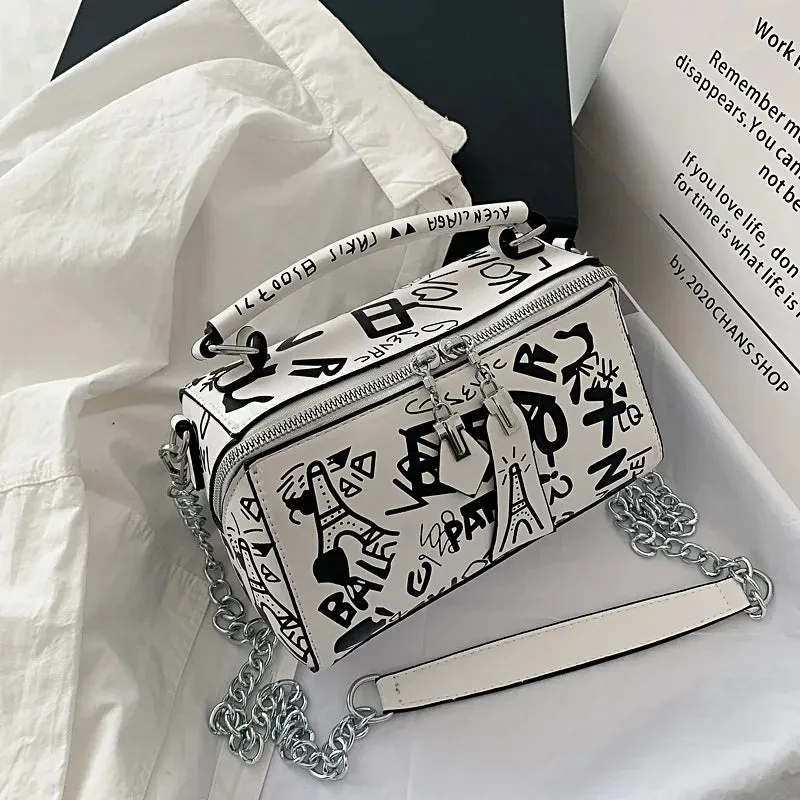 Graffiti Prints Box Bags
