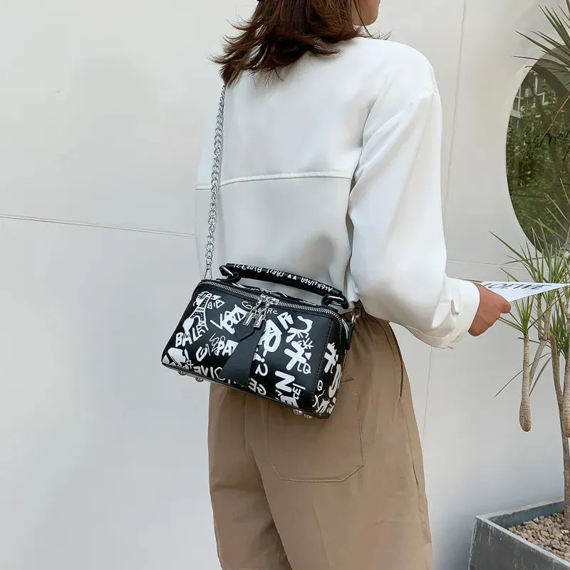 Graffiti Prints Box Bags