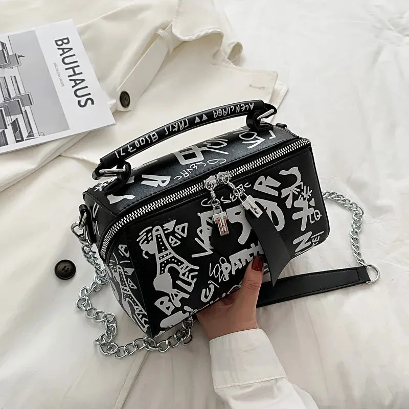 Graffiti Prints Box Bags