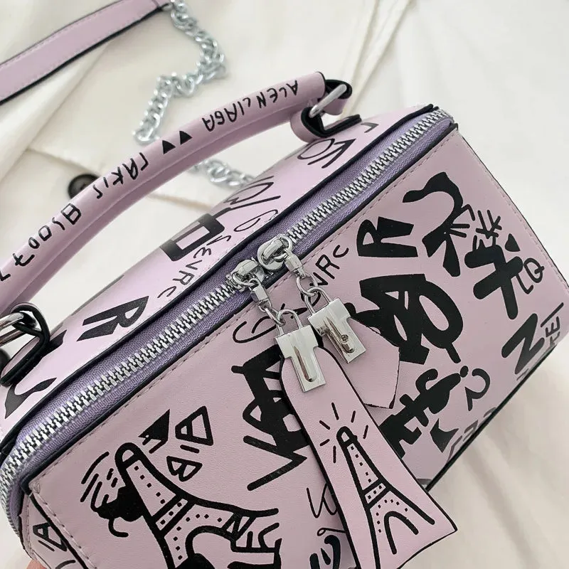 Graffiti Prints Box Bags