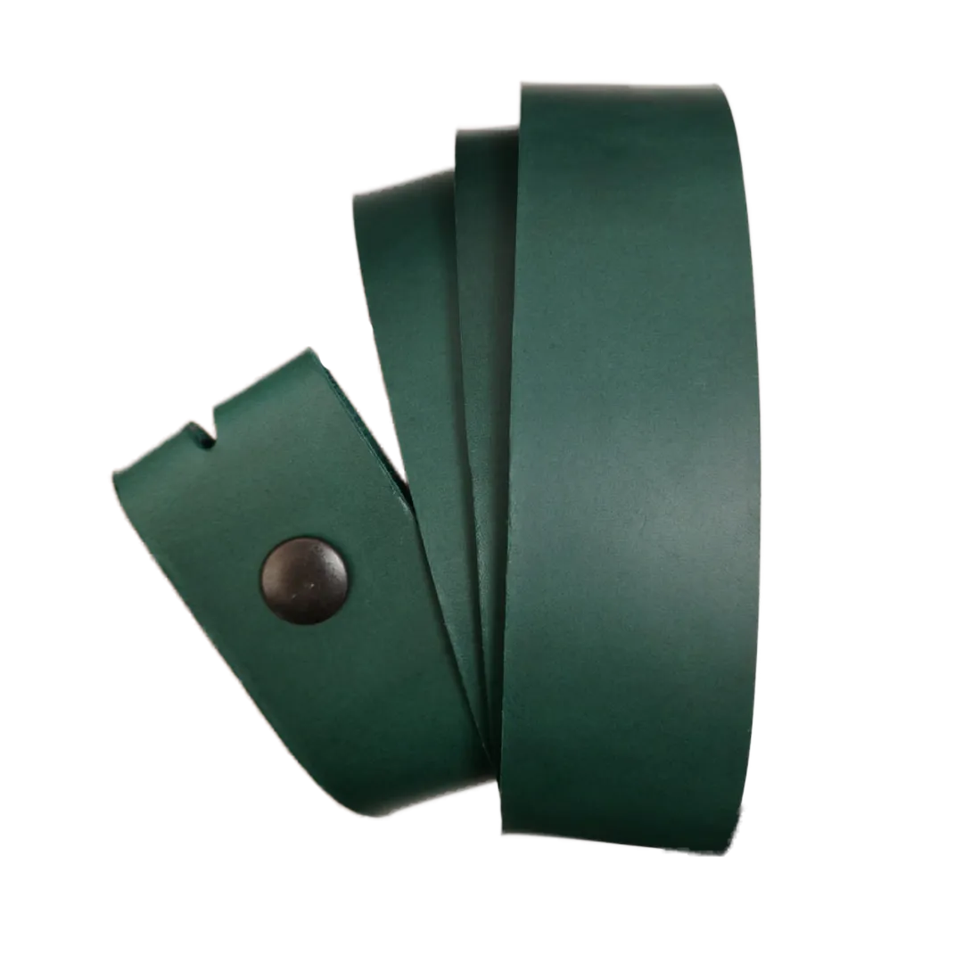 Green Leather Press Stud Strap