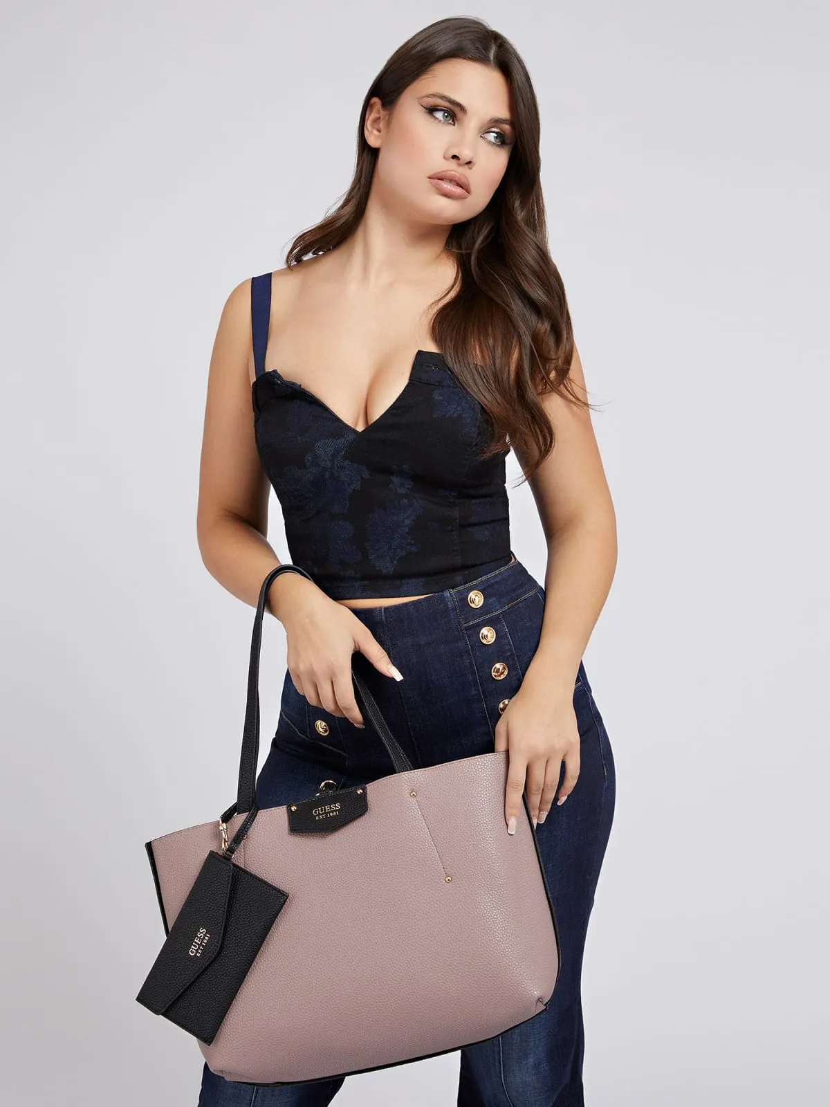 Guess Eco Brenton Tote Bag In Black For Women